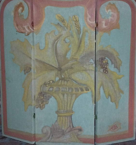 Alfred Thompson Bricher Original Antique American Still Life Oil Painting Fireplace Screen New York Design Fine Decorative Art
