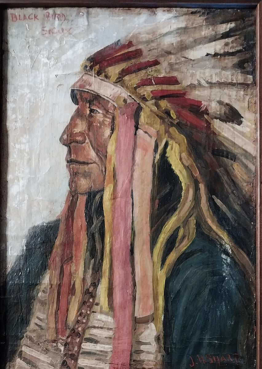 Joseph Henry Sharp Original Vintage Antique Taos Society New
