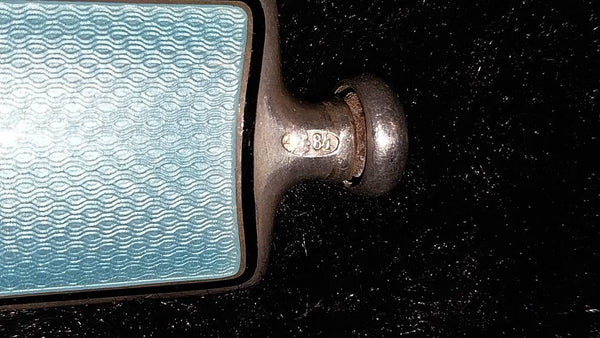 Antique Late 19th Century Blue Russian Imperial Guilloche Enamel Faberge Snuff Scent Bottle