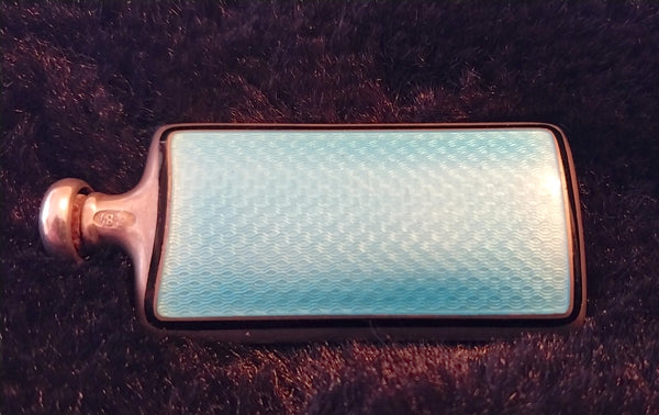 Antique Late 19th Century Blue Russian Imperial Guilloche Enamel Faberge Snuff Scent Bottle