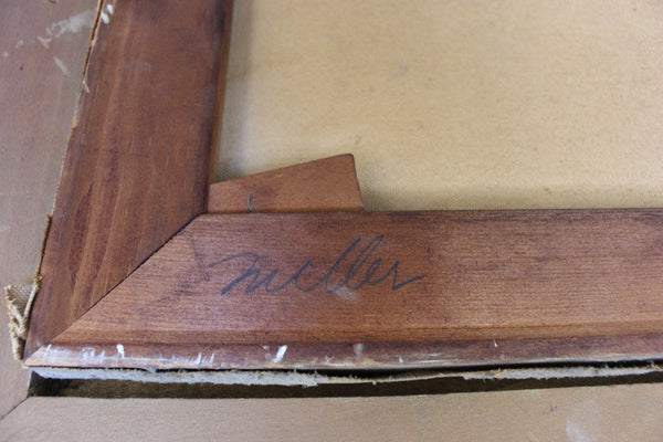 Antique Charles Henry Miller Original Long Island New York Cottage Homestead Landscape American Tonal Impressionist Oil Painting