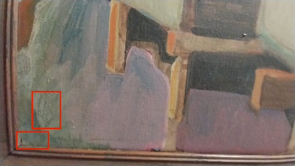 Raimonds Staprans Original Vintage SF Bay Area California Abstract Expressionist American Art Oil Painting Sausalito
