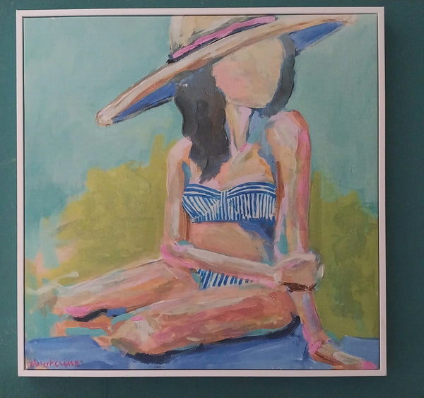 Morris Gluckman Original Vintage Ukrainian American Abstract Expressionist Figurative Acrylic Painting