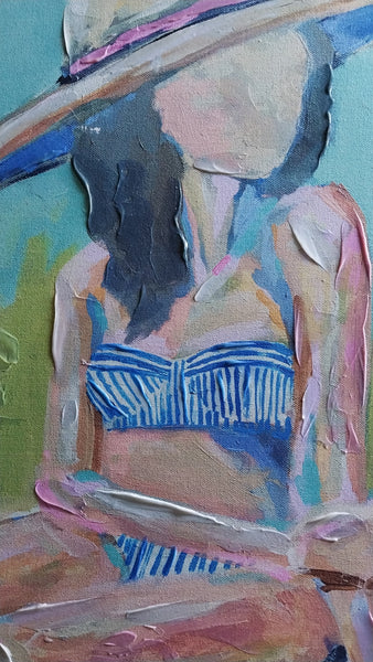 Morris Gluckman Original Vintage Ukrainian American Abstract Expressionist Figurative Acrylic Painting