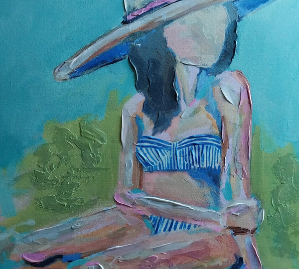 Morris Gluckman Original Vintage Ukrainian American Abstract Expressionist Figurative Acrylic Painting
