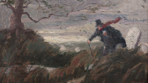 Victor Wagemaekers Original Antique Belgian Impressionism Genre Oil Painting Art Nouveau Frame
