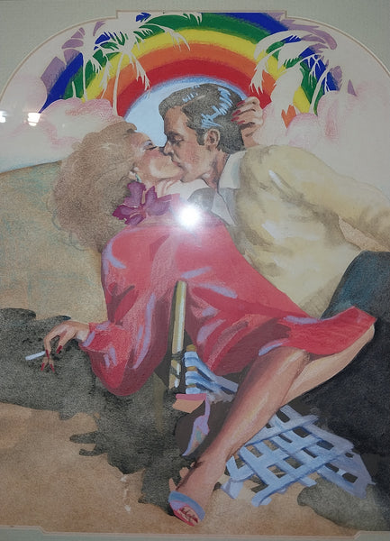 Jon Whitcomb Original Vintage American Illustration Gouache Mixed Media Painting
