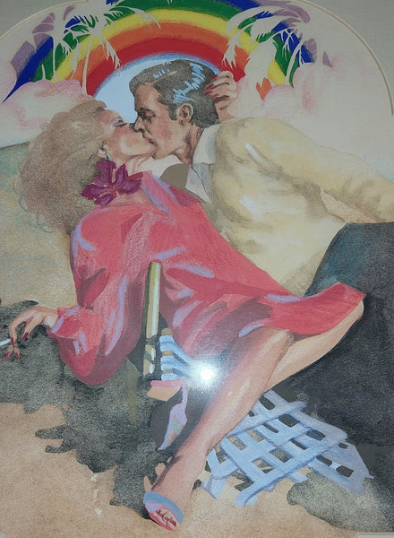 Jon Whitcomb Original Vintage American Illustration Gouache Mixed Media Painting
