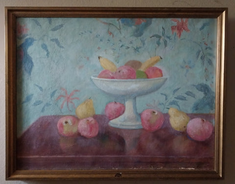 Mabel Alvarez Original Vintage Group of Eight California Progressive Still Life Impressionism Oil Painting