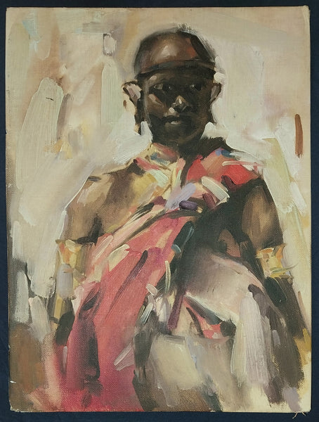 Nicolai Fechin Original Vintage Russian American Taos Modern School Post Impressionist Indigenous Portrait Oil Painting