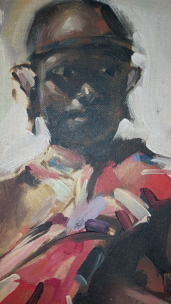 Nicolai Fechin Original Vintage Russian American Taos Modern School Post Impressionist Indigenous Portrait Oil Painting