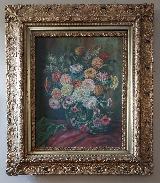 August Biehle Original Vintage Antique Cleveland School Fauve Expressionist Still Life Oil Painting