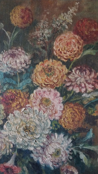 August Biehle Original Vintage Antique Cleveland School Fauve Expressionist Still Life Oil Painting