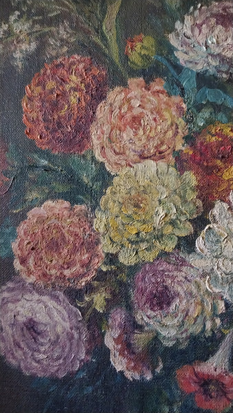 August Biehle Original Vintage Antique Cleveland School Fauve Expressionist Still Life Oil Painting