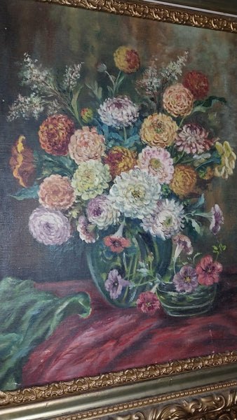 August Biehle Original Vintage Antique Cleveland School Fauve Expressionist Still Life Oil Painting