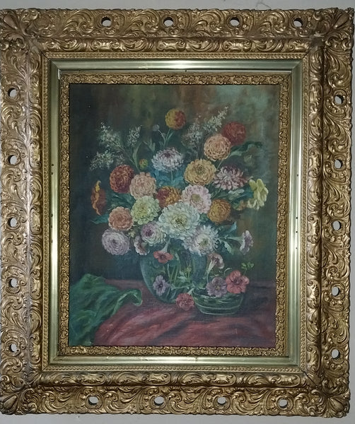 August Biehle Original Vintage Antique Cleveland School Fauve Expressionist Still Life Oil Painting