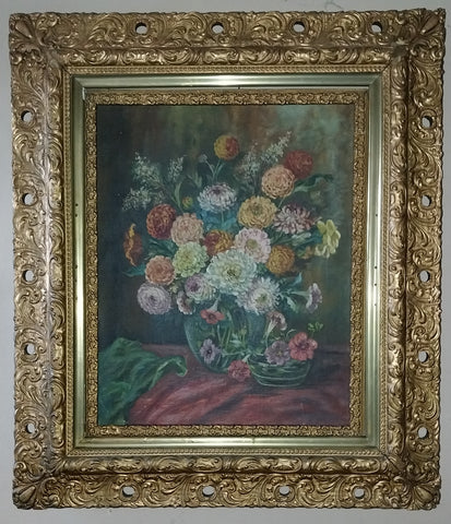 August Biehle Original Vintage Antique Cleveland School Fauve Expressionist Still Life Oil Painting