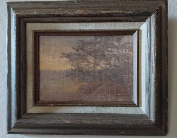 Granville Redmond Original Antique Northern California Tonalist Pointillist Lone Cypress Impressionism Landcape Oil Painting