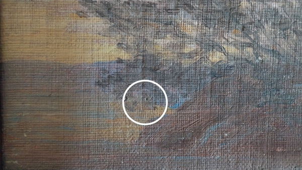 Granville Redmond Original Antique Northern California Tonalist Pointillist Lone Cypress Impressionism Landcape Oil Painting