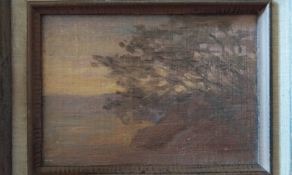Granville Redmond Original Antique Northern California Tonalist Pointillist Lone Cypress Impressionism Landcape Oil Painting