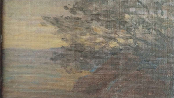 Granville Redmond Original Antique Northern California Tonalist Pointillist Lone Cypress Impressionism Landcape Oil Painting