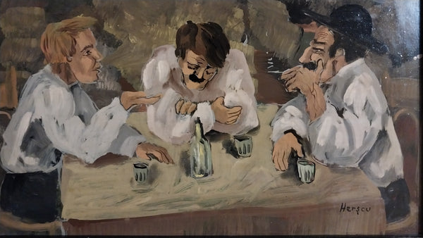 Rare Jim Henson Puppeteer Original Vintage Post War American Oil Painting