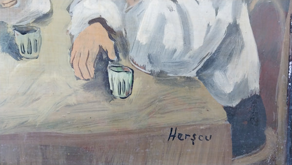 Rare Jim Henson Puppeteer Original Vintage Post War American Oil Painting