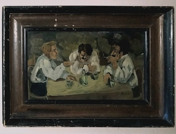 Rare Jim Henson Puppeteer Original Vintage Post War American Oil Painting