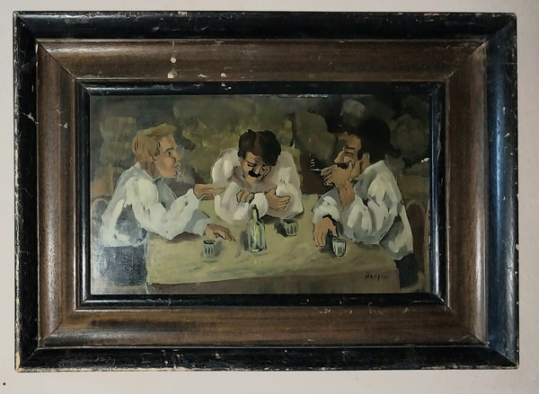 Rare Jim Henson Puppeteer Original Vintage Post War American Oil Painting