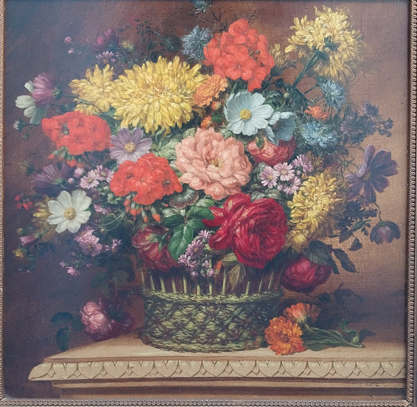 Theodore Clement Steele Original Antique Hoosier Indiana American Impressionist Still Life Oil Painting