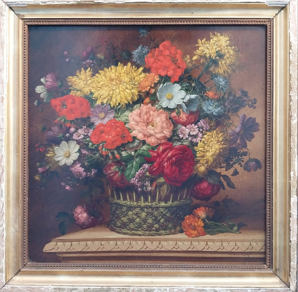Theodore Clement Steele Original Antique Hoosier Indiana American Impressionist Still Life Oil Painting