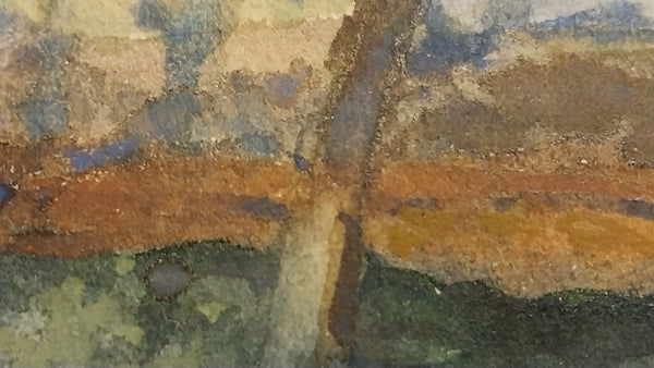 Henry Percy Gray Original Antique Monterey California Cypress Tree American Tonalism Landscape Watercolor Painting