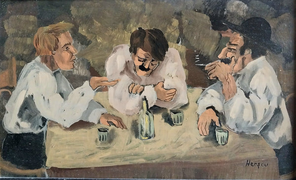 Rare Jim Henson Puppeteer Original Vintage Post War American Oil Painting