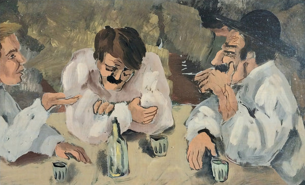 Rare Jim Henson Puppeteer Original Vintage Post War American Oil Painting