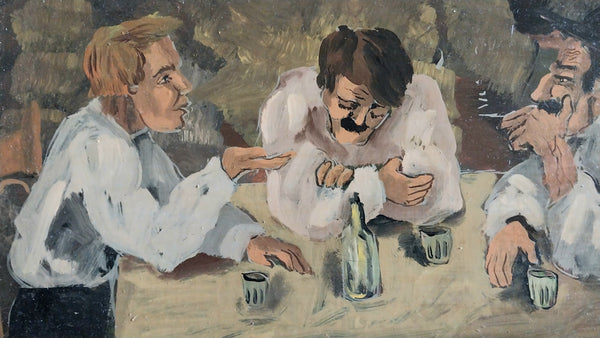 Rare Jim Henson Puppeteer Original Vintage Post War American Oil Painting