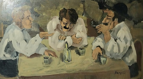 Rare Jim Henson Puppeteer Original Vintage Post War American Oil Painting