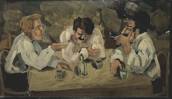 Rare Jim Henson Puppeteer Original Vintage Post War American Oil Painting