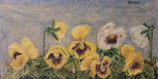 Robert Falk Original 1940s Vintage Russian Avant Garde Jack of Diamonds Floral Still Life Oil Painting