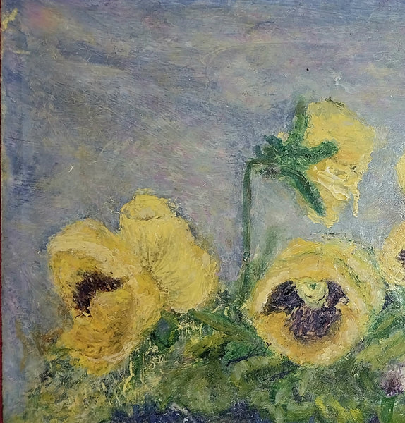 Robert Falk Original 1940s Vintage Russian Avant Garde Jack of Diamonds Floral Still Life Oil Painting