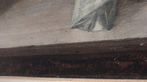 Alberta Binford McCloskey Original California Still Life Tissue Paper Wrapped Tangerine Oranges Lady Apples Antique American Oil Painting