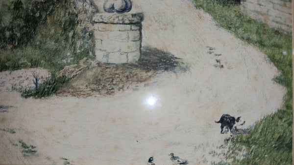 Walter Frederick Roofe Tyndale Original 1900 Antique Rothenburg ob ter Tauber Bavaria Germany Orientalism Watercolor Painting