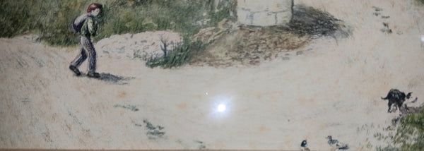 Walter Frederick Roofe Tyndale Original 1900 Antique Rothenburg ob ter Tauber Bavaria Germany Orientalism Watercolor Painting