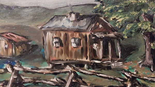 Humbert Howard Original Vintage Philadelphia PA Barn 1940s WPA African American Social Realism Oil Painting