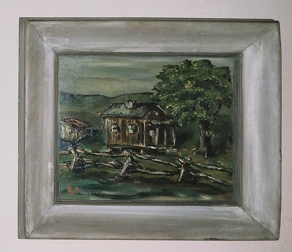 Humbert Howard Original Vintage Philadelphia PA Barn 1940s WPA African American Social Realism Oil Painting