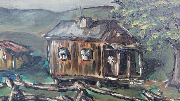 Humbert Howard Original Vintage Philadelphia PA Barn 1940s WPA African American Social Realism Oil Painting