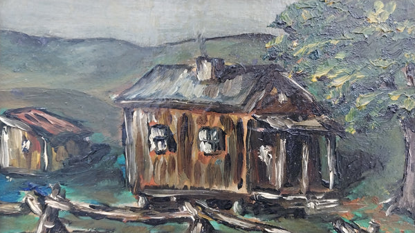 Humbert Howard Original Vintage Philadelphia PA Barn 1940s WPA African American Social Realism Oil Painting