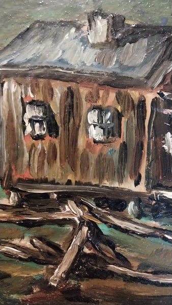 Humbert Howard Original Vintage Philadelphia PA Barn 1940s WPA African American Social Realism Oil Painting