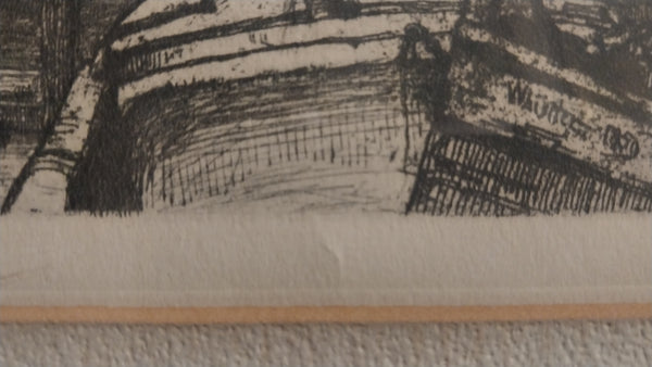 James Abbott McNeill Whistler Antique 19th Century Hand Signed and Titled Lime Houses Etching Drypoint 1859 Thames Set Print