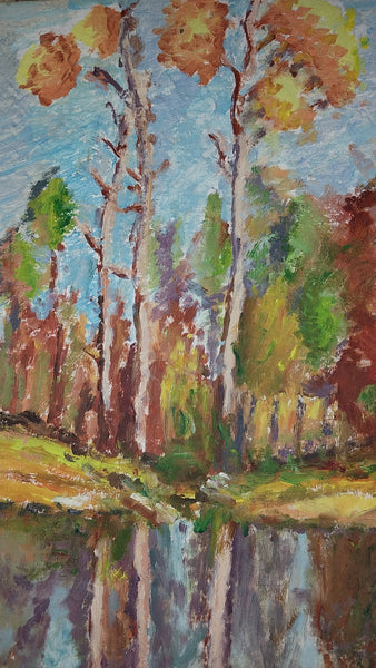 Peter Alexander Ilyen Original Vintage Russian American San Francisco California Landscape Oil Painting