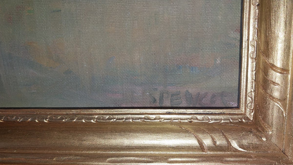 Gilbert Spencer RA Original British Slade School Modernist Post War Cookham Bowling Green Oil Painting